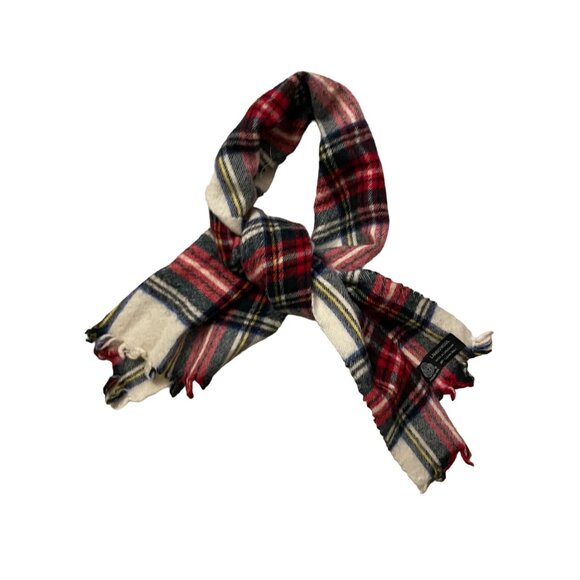 Vintage Lambswool Tartan Scarf Made In Uruguay - Picture 1 of 5